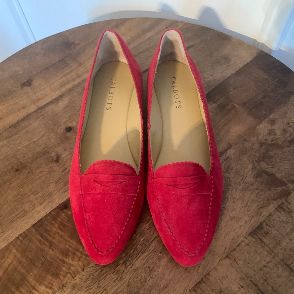 Talbots classic red flat shoe size 7